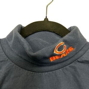 1996 Vtg made in USA Chicago Bears NFL ON FOX Turtle Neck Cotton Blue Size XL